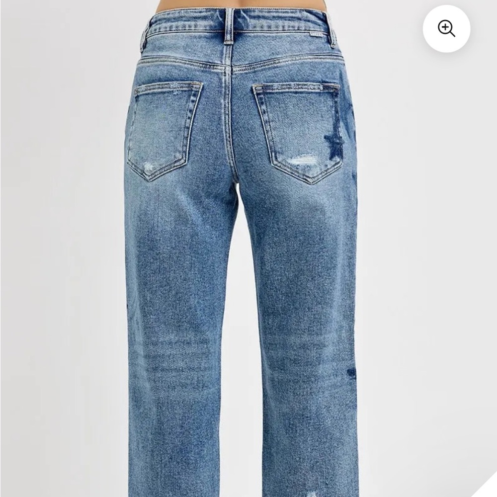 Risen Celeste High Rise Star Shadow Boyfriend Jeans NWT - Picture 3 of 7